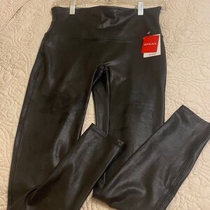SPANX Shiny Black Leggings